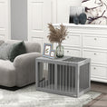 Load image into Gallery viewer, Dog Crate Furniture, 31.5" Dog Kennel Furniture Side End Table with Double Doors, for Medium Dogs, Grey
