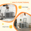 Load image into Gallery viewer, Dog Crate Furniture, 31.5" Dog Kennel Furniture Side End Table with Double Doors, for Medium Dogs, Grey
