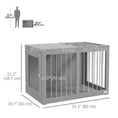 Load image into Gallery viewer, Dog Crate Furniture, 31.5" Dog Kennel Furniture Side End Table with Double Doors, for Medium Dogs, Grey
