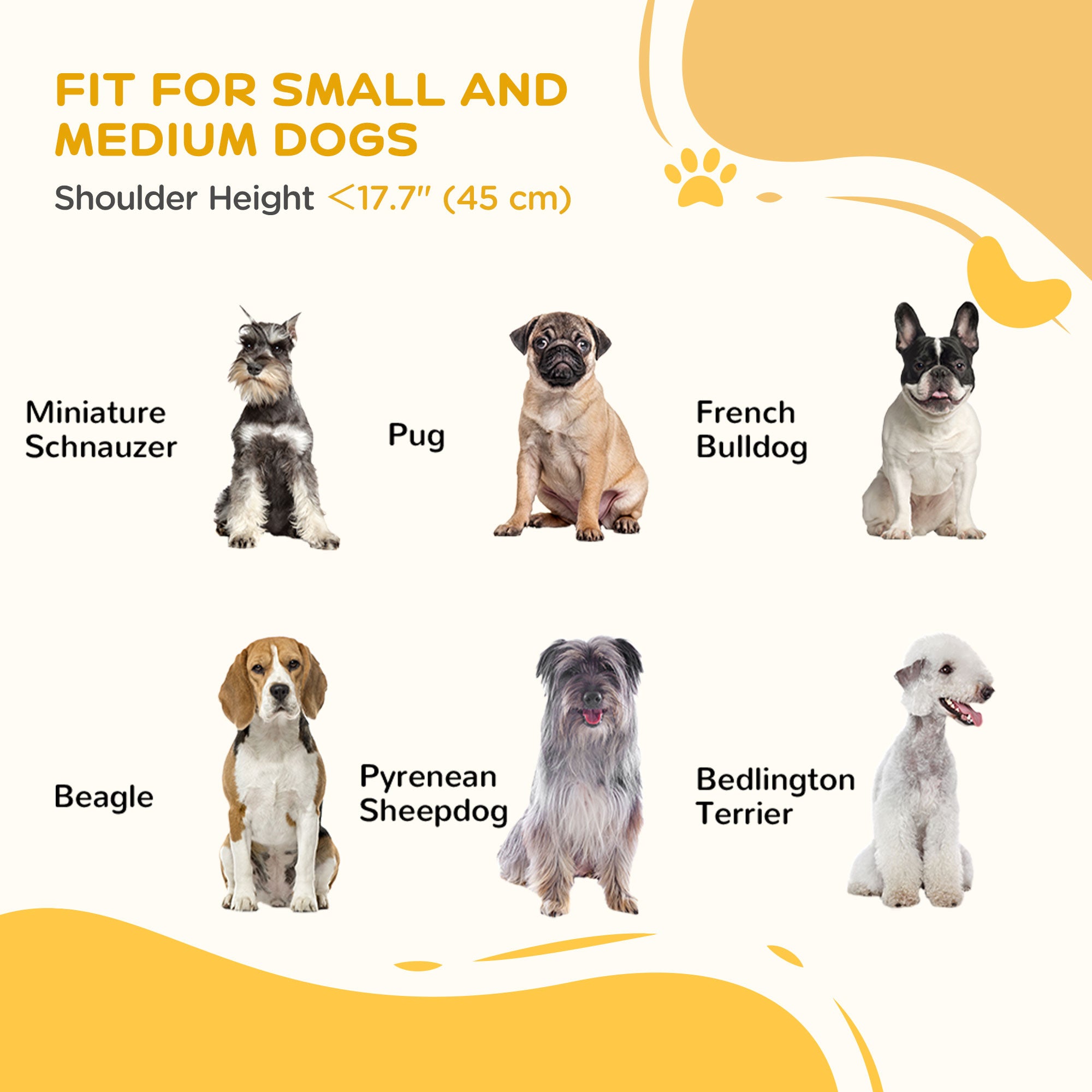 Free Standing Pet Gate, Foldable Dog Gates with 2 Support Feet, 4 Panels for Doorway Stairs, 30" High Wooden Pet Fence for Small Medium Dogs, Indoor Use, White