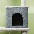 Load image into Gallery viewer, Cat Tree for Indoor Cats, 132cm Cat Tower with Scratching Posts and Pad, Cat Bed, Cat House, Jumping Platform, Grooming Brush, Toy Balls, Anti-Tip Kit, Cat Climbing Frame, Light Grey
