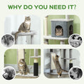 Load image into Gallery viewer, Cat Tree for Indoor Cats, 132cm Cat Tower with Scratching Posts and Pad, Cat Bed, Cat House, Jumping Platform, Grooming Brush, Toy Balls, Anti-Tip Kit, Cat Climbing Frame, Light Grey
