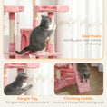 Load image into Gallery viewer, 68 inches Cat Tree, Multi-Level Large Cat Tower Condo with Scratching Posts, Perches, Cat Houses, Dangling Toy, Pink
