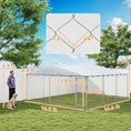 Load image into Gallery viewer, Outdoor Dog Kennel, Heavy Duty Dog Run Outdoor Fence with Waterproof Cover, Galvanized Chain Link, Secure Lock, for Large Breeds, Chickens, Ducks, 15' x 15' x 7'
