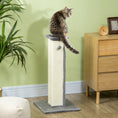Load image into Gallery viewer, Cat Scratching Post for Indoor Cats, 81cm Cat Scratcher, Vertical Full Scratcher with Natural Sisal Rope, Hanging Ball and Soft Plush, Grey
