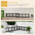 Load image into Gallery viewer, Outdoor Cat Tunnel, 59" Wooden Play Cat Enclosure, Extendable Pet Run with 3 Doors, for Indoor and Outdoor Use, for Kitty, Puppy, Gray
