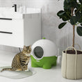 Load image into Gallery viewer, Large Cat Litter Box, Hooded Cat Litter Tray with Lid, Scoop, Top Handle, Front Entrance, 53 x 51 x 48cm - Green
