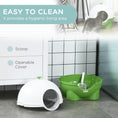 Load image into Gallery viewer, Large Cat Litter Box, Hooded Cat Litter Tray with Lid, Scoop, Top Handle, Front Entrance, 53 x 51 x 48cm - Green
