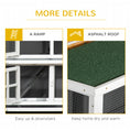 Load image into Gallery viewer, Wooden Rabbit Hutch, 2 Tier Bunny Cage with Wheels, Waterproof Roof, Removable Tray, Guinea Pig Cage for Outdoor & Indoor, Dark Grey
