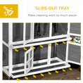 Load image into Gallery viewer, Wooden Rabbit Hutch, 2 Tier Bunny Cage with Wheels, Waterproof Roof, Removable Tray, Guinea Pig Cage for Outdoor & Indoor, Dark Grey
