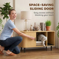 Load image into Gallery viewer, Cat Litter Box Enclosure with Sliding Door, Litter Mat, Hidden Litter Box Enclosure Furniture, Modern Cat House, TV Stand, Side End Table for Living Room

