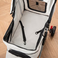 Load image into Gallery viewer, Dog Stroller, One-click Folding Pet Stroller with Cup Holder, 4 Wheels Travel Carrier w/ Brakes, 360° Swiveling Front Wheels, Storage Basket, for XS/Small Dogs Cats, Grey
