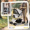 Load image into Gallery viewer, Dog Stroller, One-click Folding Pet Stroller with Cup Holder, 4 Wheels Travel Carrier w/ Brakes, 360° Swiveling Front Wheels, Storage Basket, for XS/Small Dogs Cats, Grey
