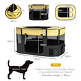 Load image into Gallery viewer, Dog Pen, Pet Playpen, Portable Foldable Dog Cat Playpen Soft Pet Cage with Storage Bag for Puppies, Rabbits, Kittens, Guinea Pigs, 114 x 89 x 59cm - Yellow
