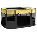 Load image into Gallery viewer, Dog Pen, Pet Playpen, Portable Foldable Dog Cat Playpen Soft Pet Cage with Storage Bag for Puppies, Rabbits, Kittens, Guinea Pigs, 114 x 89 x 59cm - Yellow
