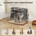 Load image into Gallery viewer, XL Stainless Steel Litter Box with Lid, Extra Large Top & Side Entry Enclosed Litter Box for Big Cats with 100° Flip Top, Scoop, Odor Free, Easy Cleaning, Non-Sticky, Anti Leakage, Dark Gray
