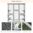 Load image into Gallery viewer, Large Outdoor Catio Enclosure, Weatherproof Cat House with Asphalt Roof,  Wooden Cat Patio Cage with 6 Balanced Platforms, 71" x 39" x 71", Grey
