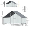 Load image into Gallery viewer, Chicken Run Galvanised Walk-in Chicken Coop Hen Poultry House Cage Rabbit Hutch Pet Playpen Garden w/ Water-Resist Cover, 3 x 2 x 2m
