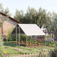 Load image into Gallery viewer, Metal Chicken Coop, Walk-in Large Chicken Run, Poultry Cage for Backyard Hen, Duck, Rabbit with Water- and UV-Protection Cover, for 4-6 Chickens, 9.8' x 6.6' x 6.6'
