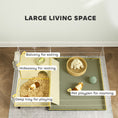 Load image into Gallery viewer, Guinea Pig Cage with Removable Pet Playpen, Waterproof Pad, Hay Feeder, Water Bottle, Food Dish, Hideaway, Balcony, Soft-Covered Ramp, Wheels, Small Animal Cage for Guinea Pig, Hedgehog

