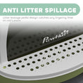 Load image into Gallery viewer, PawHut Cat Litter Box, Covered Kitty Litter Box with Lid, Scoop, Deodorizing Bags for Odor Control, Privacy, Portable, Easy to Clean, Green
