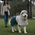 Load image into Gallery viewer, Dog Raincoat with Hood, Waterproof & Breathable Rain Jacket with Reflective Strips and Leash Hole, Adjustable Poncho for Extra Large Dogs, 30-40 KG Available, Green, XL
