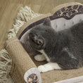 Load image into Gallery viewer, 2-in-1 Cat Scratcher, Cat Scratching Board with Organic Catnip, Cardboard Lounge for Indoor Cats, 29.5 x 56 x 26cm, Brown
