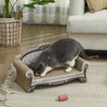 Load image into Gallery viewer, 2-in-1 Cat Scratcher, Cat Scratching Board with Organic Catnip, Cardboard Lounge for Indoor Cats, 29.5 x 56 x 26cm, Brown
