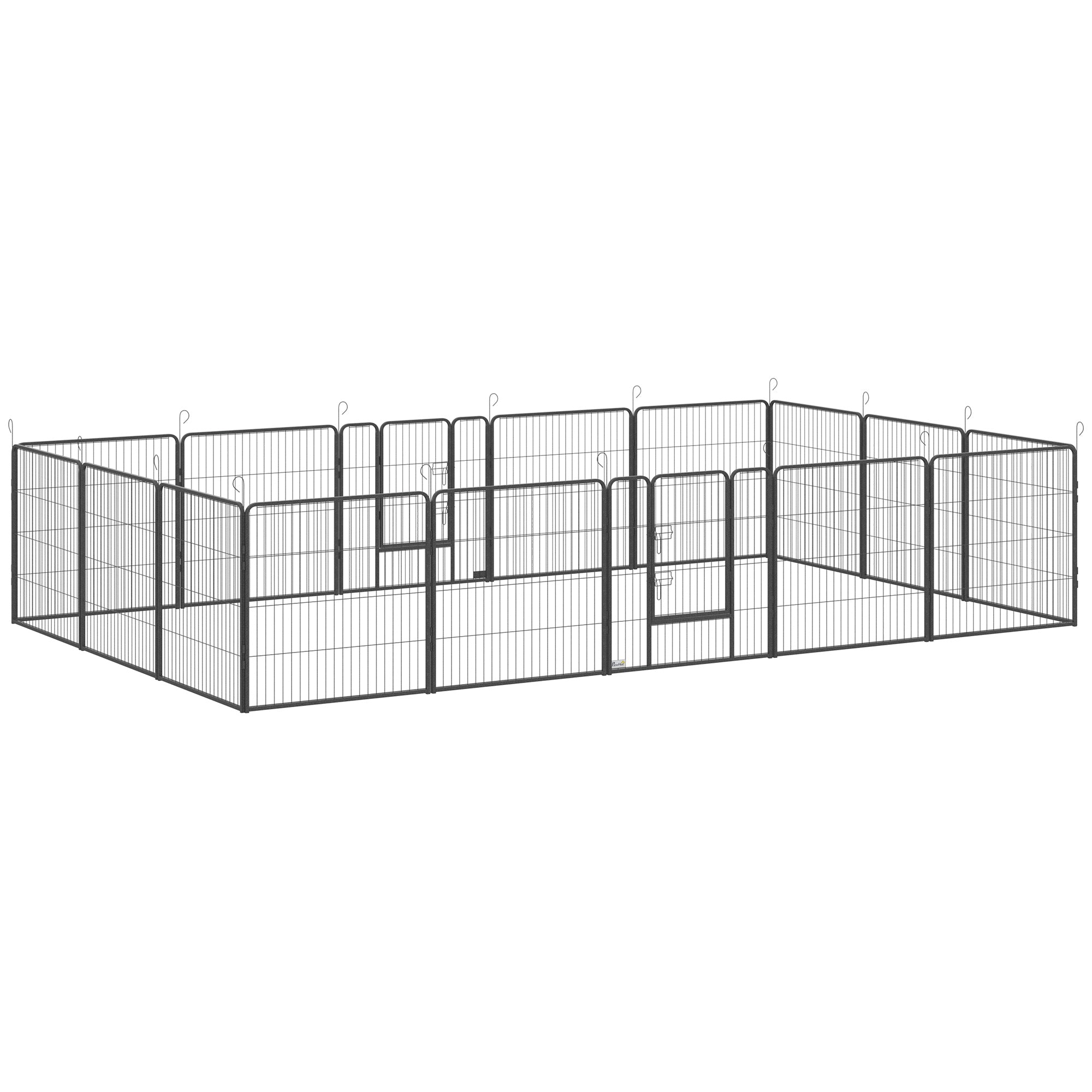 Dog Pen 16 Panels Puppy Pen Heavy Duty Pet Playpen for Indoor Outdoor for Dogs, Rabbits, Ducks 80cm High