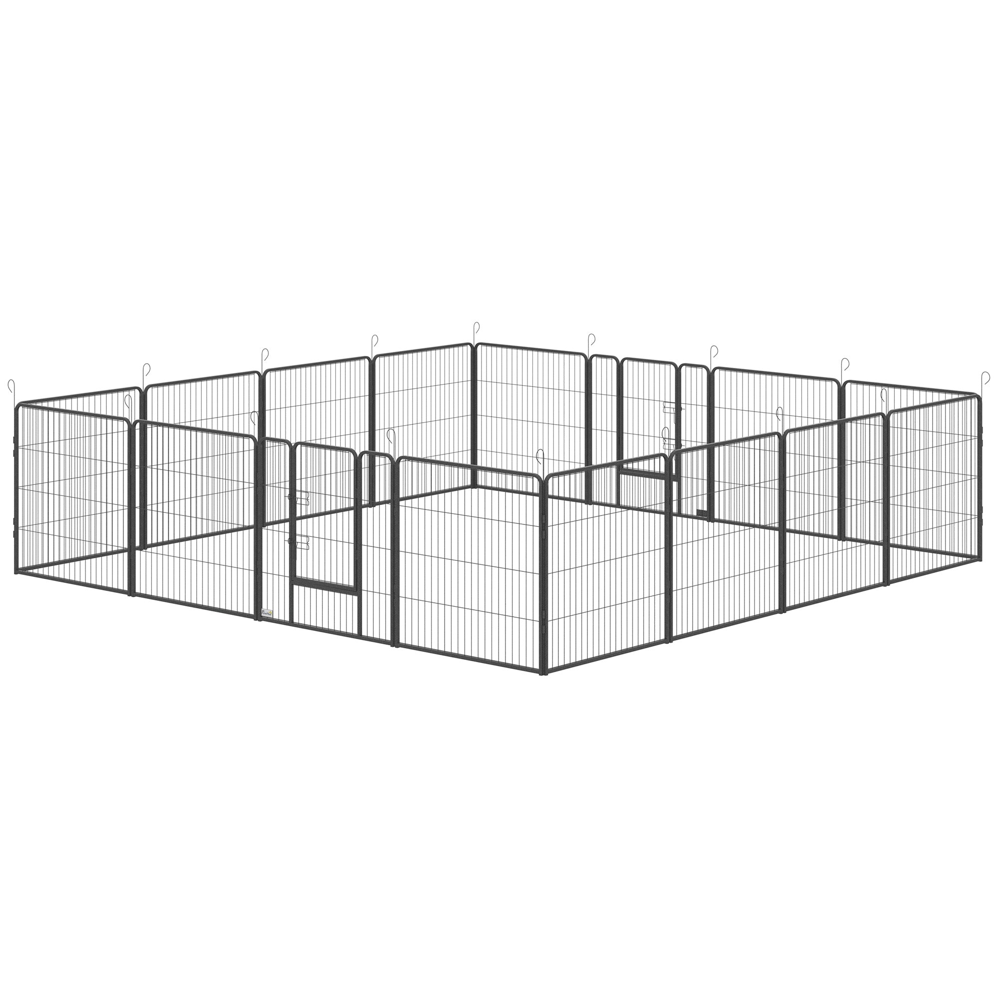 Dog Pen 16 Panels Puppy Pen Heavy Duty Pet Playpen for Indoor Outdoor for Dogs, Rabbits, Ducks 80cm High