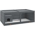 Load image into Gallery viewer, Wooden Hamster Cage, Small Animal Cage with Sliding Tray, Openable Top, Hut, Exercise Play House for Syrian Hamsters, Grey

