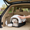 Load image into Gallery viewer, Plastic Cat Carrier, Transport Top Load Pet Carrier Travel Box for Small Dogs and Cats Max 4 KG, 49 x 32 x 31 cm, Steel Door, Feed Bowl, Secure Lock
