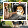 Load image into Gallery viewer, Luxury Pet Stroller Lightweight Dog Cat Travel Carriage with 3-Rubber Wheels, One-click Folding Design, Adjustable Canopy, Zippered Mesh Window Door, Grey
