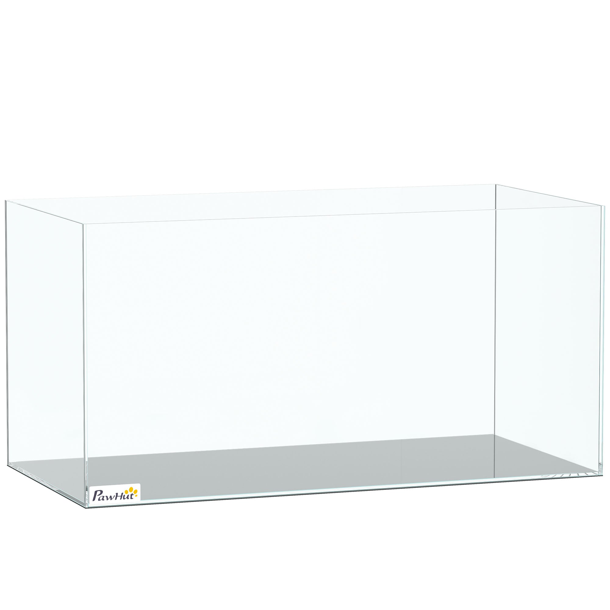 51L Fish Tank, Glass Aquarium, Small Fish Tank with Protective Base Mat, for Shrimps, Turtles, Transparent, 60 x 30 x 30 cm