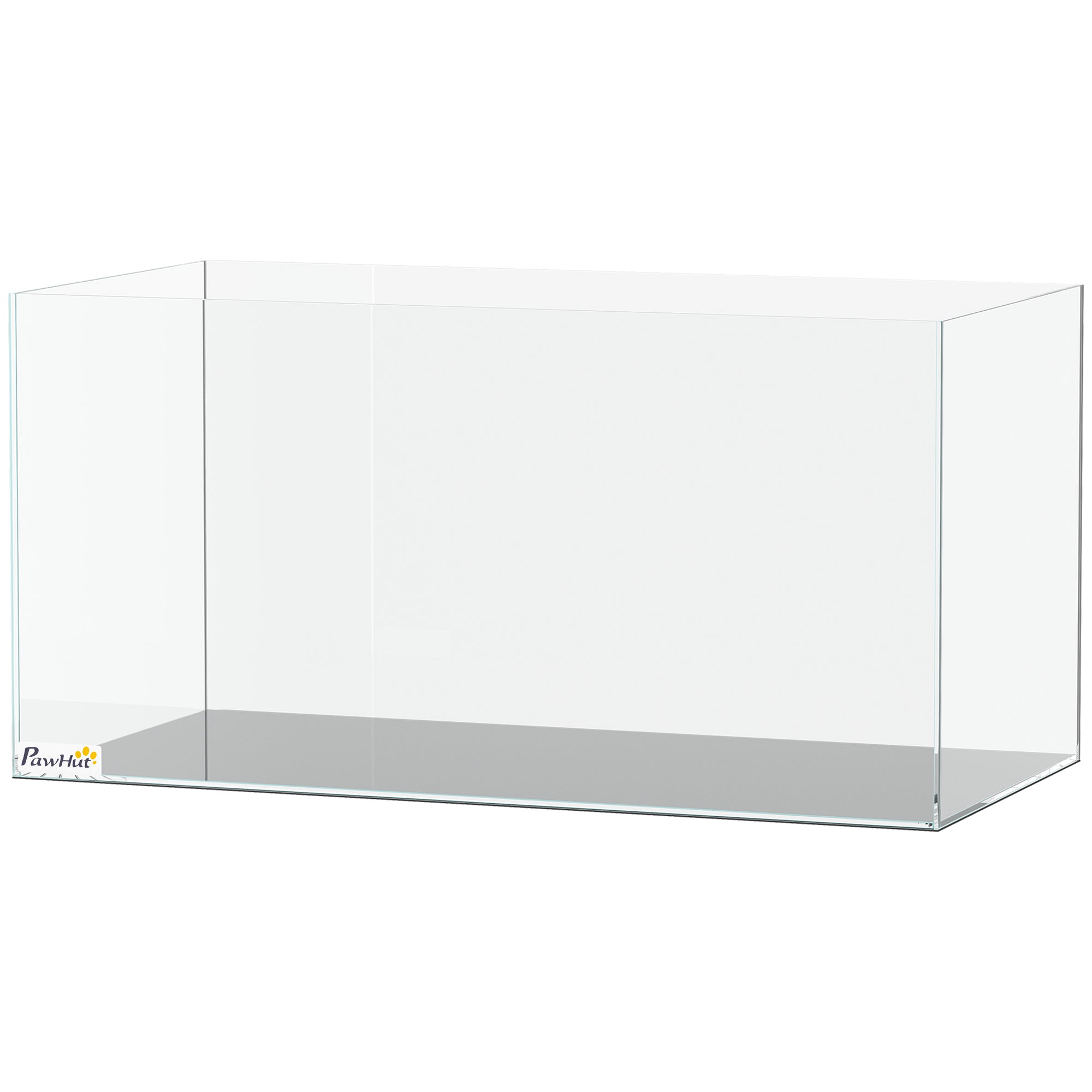 51L Fish Tank, Glass Aquarium, Small Fish Tank with Protective Base Mat, for Shrimps, Turtles, Transparent, 60 x 30 x 30 cm