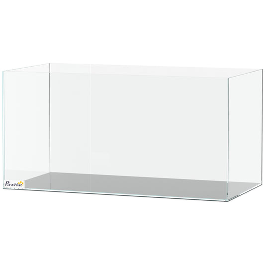 51L Fish Tank, Glass Aquarium, Small Fish Tank with Protective Base Mat, for Shrimps, Turtles, Transparent, 60 x 30 x 30 cm