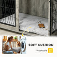 Load image into Gallery viewer, Dog Crate Furniture, Dog Cage with Soft Washable Cushion, Furniture-Style Pet Kennel Indoor House End Side Table for Small Medium Breeds, 80 x 56 x 63 cm, Grey
