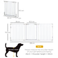 Load image into Gallery viewer, Pet Safety Gate, 3 Panels Playpen Fireplace, Metal Fence, Stair Barrier, Room Divider w/ Walk-Through Door - White

