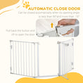 Load image into Gallery viewer, Pet Safety Gate, 3 Panels Playpen Fireplace, Metal Fence, Stair Barrier, Room Divider w/ Walk-Through Door - White
