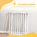 Load image into Gallery viewer, Pet Safety Gate, 3 Panels Playpen Fireplace, Metal Fence, Stair Barrier, Room Divider w/ Walk-Through Door - White
