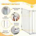 Load image into Gallery viewer, Pet Safety Gate, 3 Panels Playpen Fireplace, Metal Fence, Stair Barrier, Room Divider w/ Walk-Through Door - White
