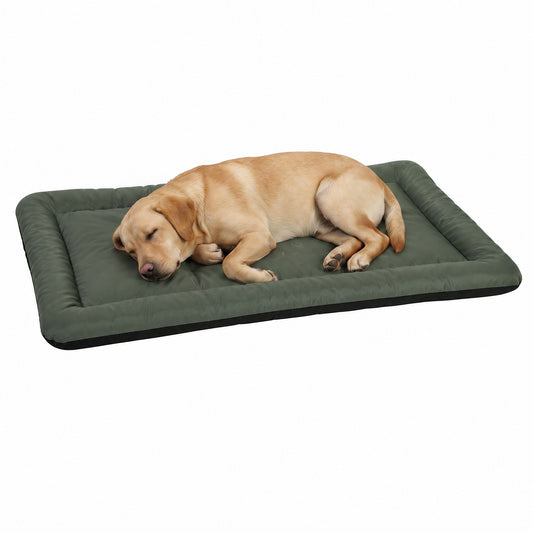 Waterproof Dog Bed, Foldable Pet Bed with Anti-Slip Bottom, Oxford Fabric, Machine Washable, Scratch Resistant Outdoor for Large Dogs and Cats, 130L x 85W x 7H cm, Green