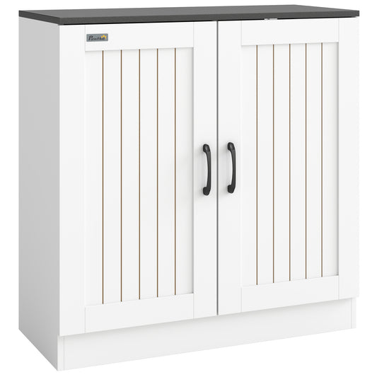 Fish Tank Stand, 20-29 Gallon Aquarium Stand with Power Outlets, Cabinet Storage and Anti-Tip Kit, Wooden Aquarium Cabinet for Home, Living Room, 78 x 35 x 80 cm, White