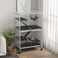 Load image into Gallery viewer, 5-Tier Rolling Small Animal Cage, Deluxe Guinea Pig Cage, Ferret Cage for Mink Chinchilla Kitten Rabbit, Small Pet Play House with Hammock Platform, Ramp, Tray, Light Grey
