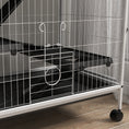 Load image into Gallery viewer, 5-Tier Rolling Small Animal Cage, Deluxe Guinea Pig Cage, Ferret Cage for Mink Chinchilla Kitten Rabbit, Small Pet Play House with Hammock Platform, Ramp, Tray, Light Grey
