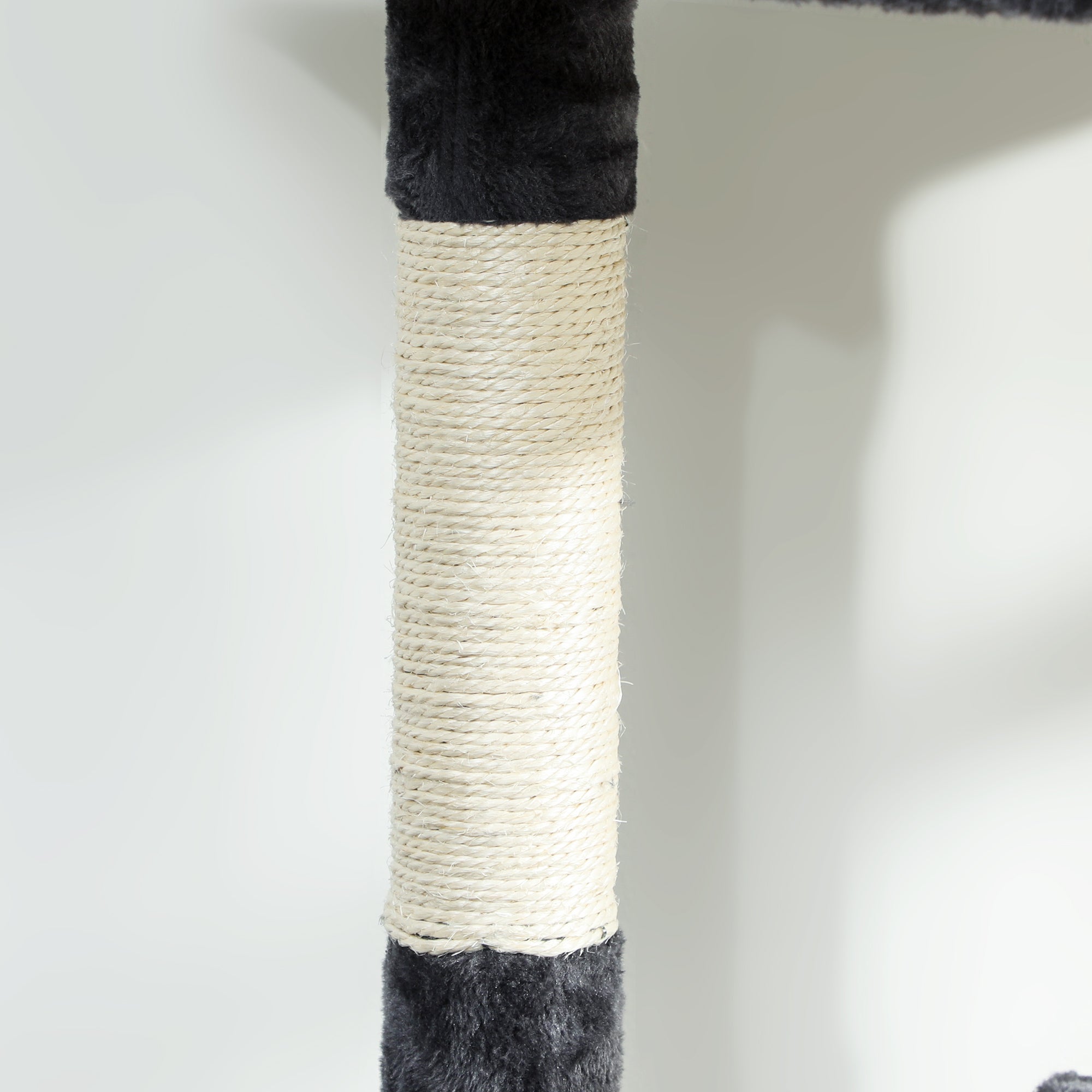 79" Cat Tree Tower, Large Cat Condo Furniture, Multi-Level Cat Tower with Scratching Posts, Cozy Hammock, Dangling Balls - Dark Grey