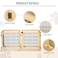 Load image into Gallery viewer, Freestanding Pet Gate, 6 Panel Foldable Playpen, Wooden Dog Gate with 2 Support Feet, for Stairs, Doorway - Natural Tone
