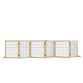 Load image into Gallery viewer, Wooden Pet Gate, Dog Safety Barrier, Freestanding Foldable Fence, w/ 6 Panels, 2 Support Feet, for House Doorway Stairs, Small & Medium Dogs, Natural Wood
