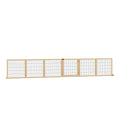 Load image into Gallery viewer, Wooden Pet Gate, Dog Safety Barrier, Freestanding Foldable Fence, w/ 6 Panels, 2 Support Feet, for House Doorway Stairs, Small & Medium Dogs, Natural Wood
