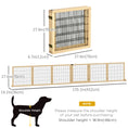 Load image into Gallery viewer, Wooden Pet Gate, Dog Safety Barrier, Freestanding Foldable Fence, w/ 6 Panels, 2 Support Feet, for House Doorway Stairs, Small & Medium Dogs, Natural Wood
